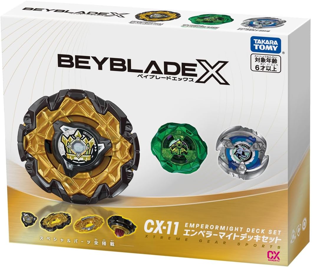 Takara Tomy BEYBLADE X CX-11 EmperorMight Deck Set
