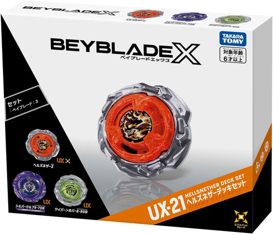 Takara Tomy BEYBLADE X UX-21 Hells Nether Deck Set