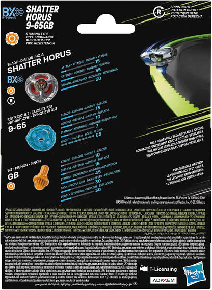 Hasbro BEYBLADE X Shatter Horus 9-65GB – BX Infinity Starter Pack