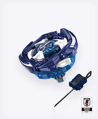 Takara Tomy BEYBLADE X UX-00 Samurai Saber 5-60K Metal Coat: Samurai Blue – Japan National Football Team Ver. (Pre-Order late July 2026)