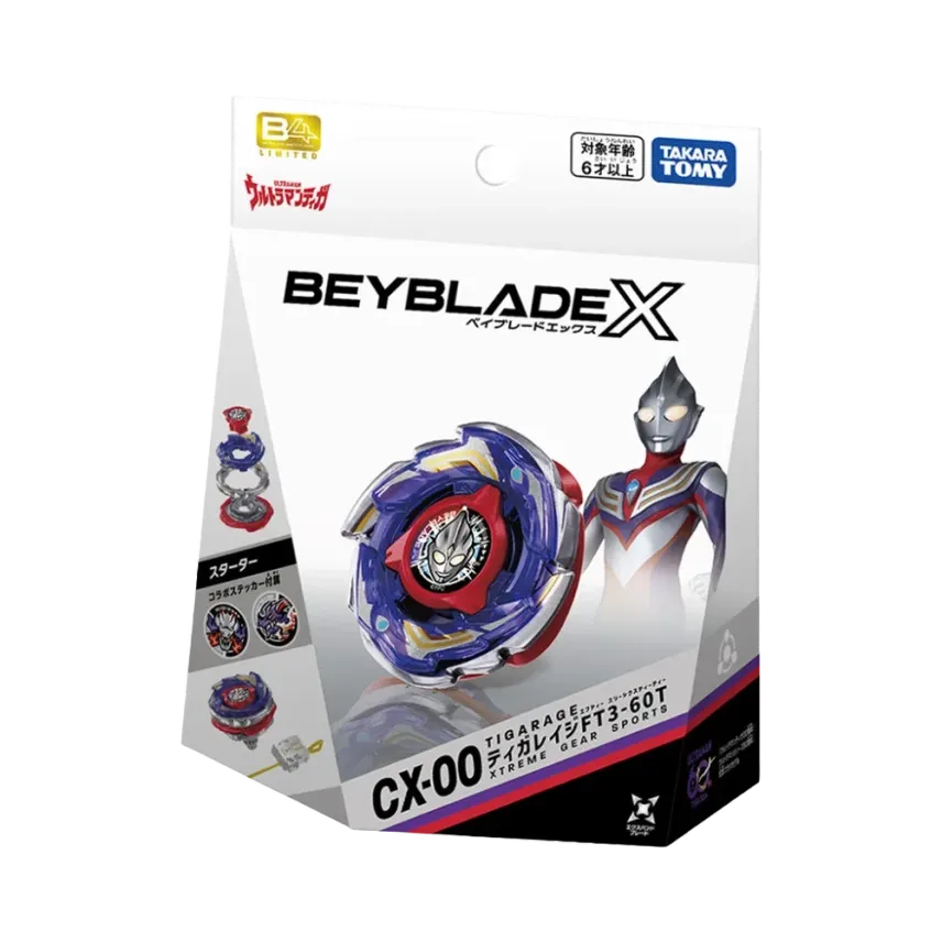 Takara Tomy BEYBLADE X CX-00 TigaRage FT3-60T – Ultraman Tiga Collaboration